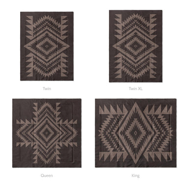 Reyno Neutral & Brown Mockup Comforter Sizing