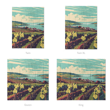 Finger Lakes Vineyard Mockup Comforter Sizing