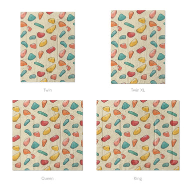 Climbing Holds Mockup Comforter Sizing