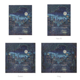 8 Bit Uptown Twilight Skyline Mockup Comforter Sizing