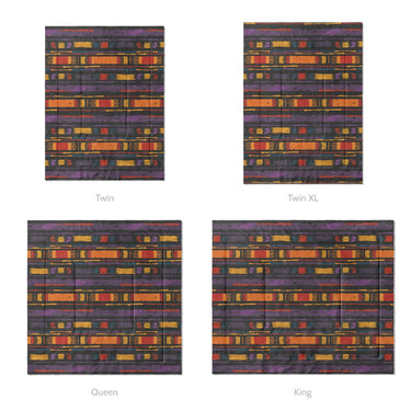 Ojai Purple & Yellow Mockup Comforter Sizing