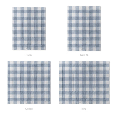 Buffalo Plaid Steel Blue Mockup Comforter Sizing