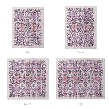 Corriana Pink & Purple Mockup Comforter Sizing