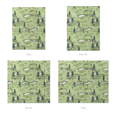 Out on the Links Mockup Comforter Sizing