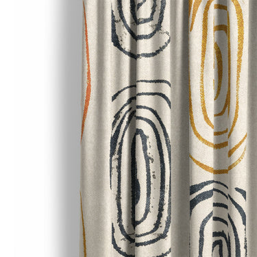 Horatio Ivory & Orange Mockup Curtain Detail