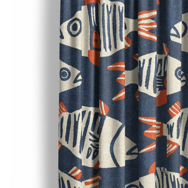 Tribal Fish Mockup Curtain Detail
