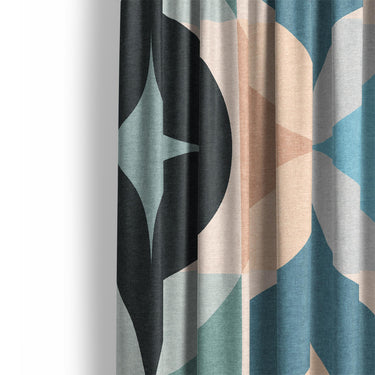Maxine Seafoam & Peach Mockup Curtain Detail