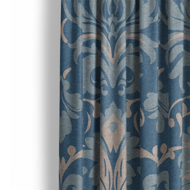 Agnes Denim Blue Mockup Curtain Detail