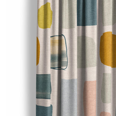 Calliope Ivory Multicolor Mockup Curtain Detail
