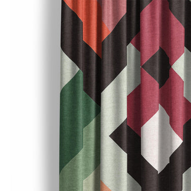 Sonora Cranberry & Matcha Mockup Curtain Detail