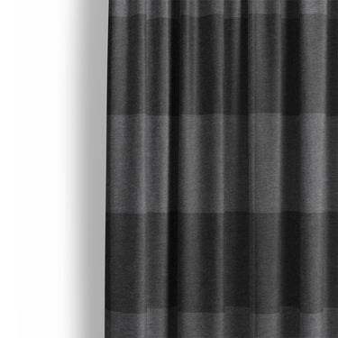 Buffalo Plaid Charcoal Black Mockup Curtain Detail