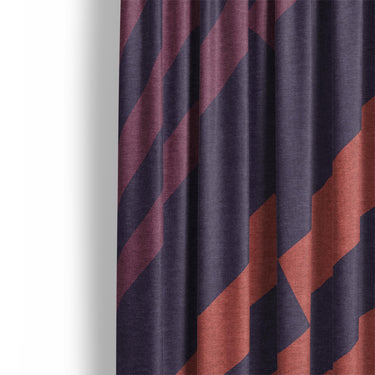 Prisma Purple & Coral Mockup Curtain Detail