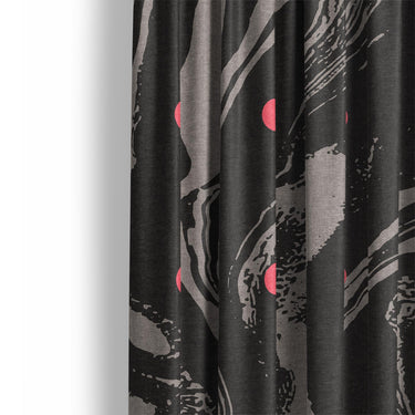 Acid Burn Greige & Infrared Mockup Curtain Detail