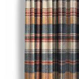 MacPherson Plaid Navy & Gold Mockup Curtain Detail