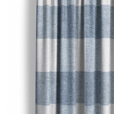 Buffalo Plaid Steel Blue Mockup Curtain Detail