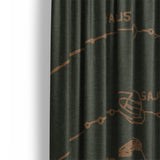 Solar System Forest & Rust Mockup Curtain Detail