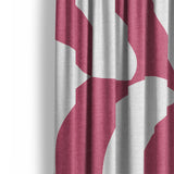 Twyla Checkered Fuchsia Mockup Curtain Detail