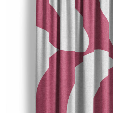 Twyla Checkered Fuchsia Mockup Curtain Detail