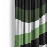 Sinuous Green Monochrome Mockup Curtain Detail