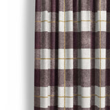 Wallace Plaid Maroon & Gold Mockup Curtain Detail