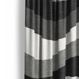 Sinuous Grey Monochrome Mockup Curtain Detail