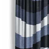 Sinuous Navy Monochrome Mockup Curtain Detail