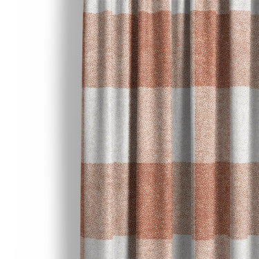 Buffalo Plaid Light Terracotta Mockup Curtain Detail