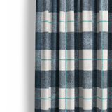 Wallace Plaid Blue & Teal Mockup Curtain Detail