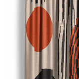 Charl Orange & Taupe Mockup Curtain Detail