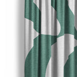 Twyla Checkered Aquamarine Mockup Curtain Detail