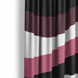 Sinuous Maroon Monochrome Mockup Curtain Detail
