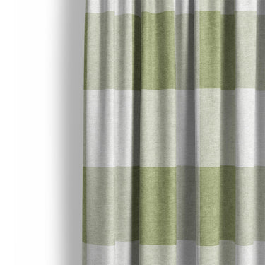 Buffalo Plaid Light Sage Mockup Curtain Detail