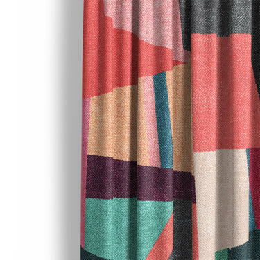 Baxter Pink Multicolor Mockup Curtain Detail