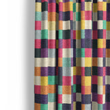 Pixel Mosaic Multicolor Midtone Mockup Curtain Detail