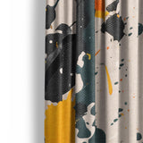 Jason Dark Teal & Orange Mockup Curtain Detail