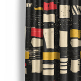 Milo Black Red & Yellow Mockup Curtain Detail