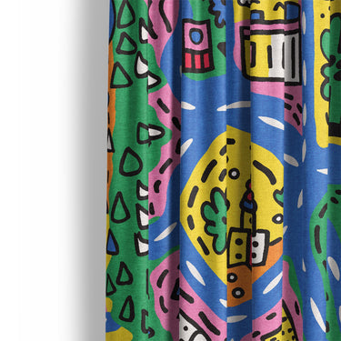 Kids Road Map Mockup Curtain Detail