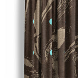 Acid Burn Brown & Carolina Blue Mockup Curtain Detail