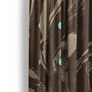 Acid Burn Brown & Carolina Blue Mockup Curtain Detail