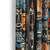 Tribal Masks Mockup Curtain Detail
