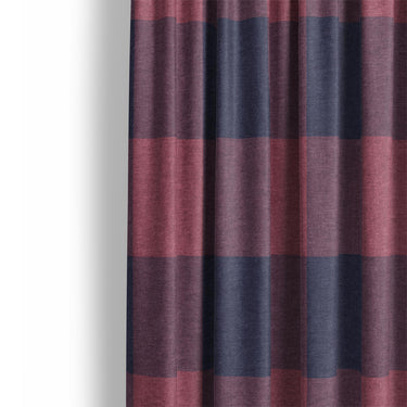 Buffalo Plaid Maroon & Navy Mockup Curtain Detail