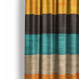 Brush Stripes Multicolor Mockup Curtain Detail