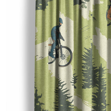 Mountain Bike Park Mockup Curtain Detail