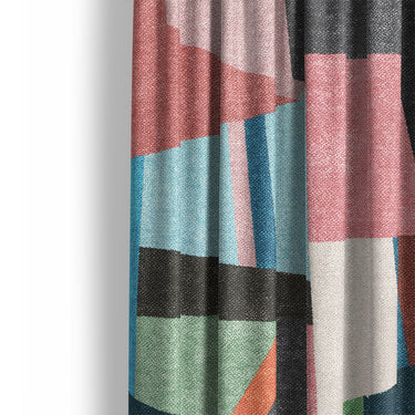 Baxter Blue Multicolor Mockup Curtain Detail