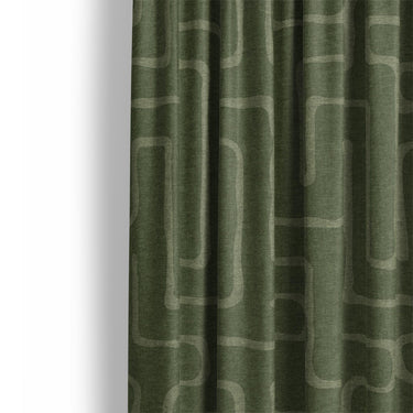 Terra Olive Green Mockup Curtain Detail