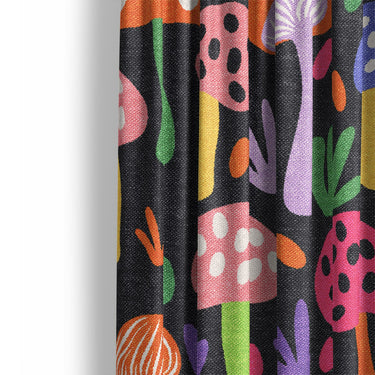 Luminescent Shroomies Mockup Curtain Detail