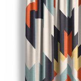 Dakota Blue & Orange Mockup Curtain Detail