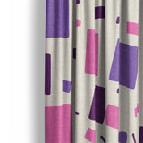 Geometric Confetti Purple & Pink Mockup Curtain Detail