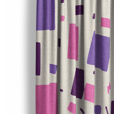 Geometric Confetti Purple & Pink Mockup Curtain Detail