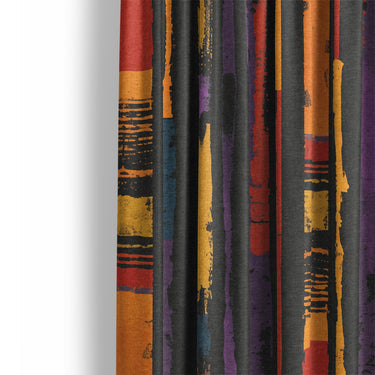Ojai Purple & Yellow Mockup Curtain Detail